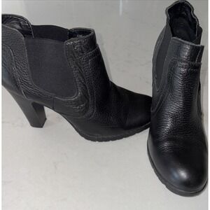 BOC Born Concept Boots Tonya Bootie Black Women's 8.5 BC3583 Leather Heel Wedge